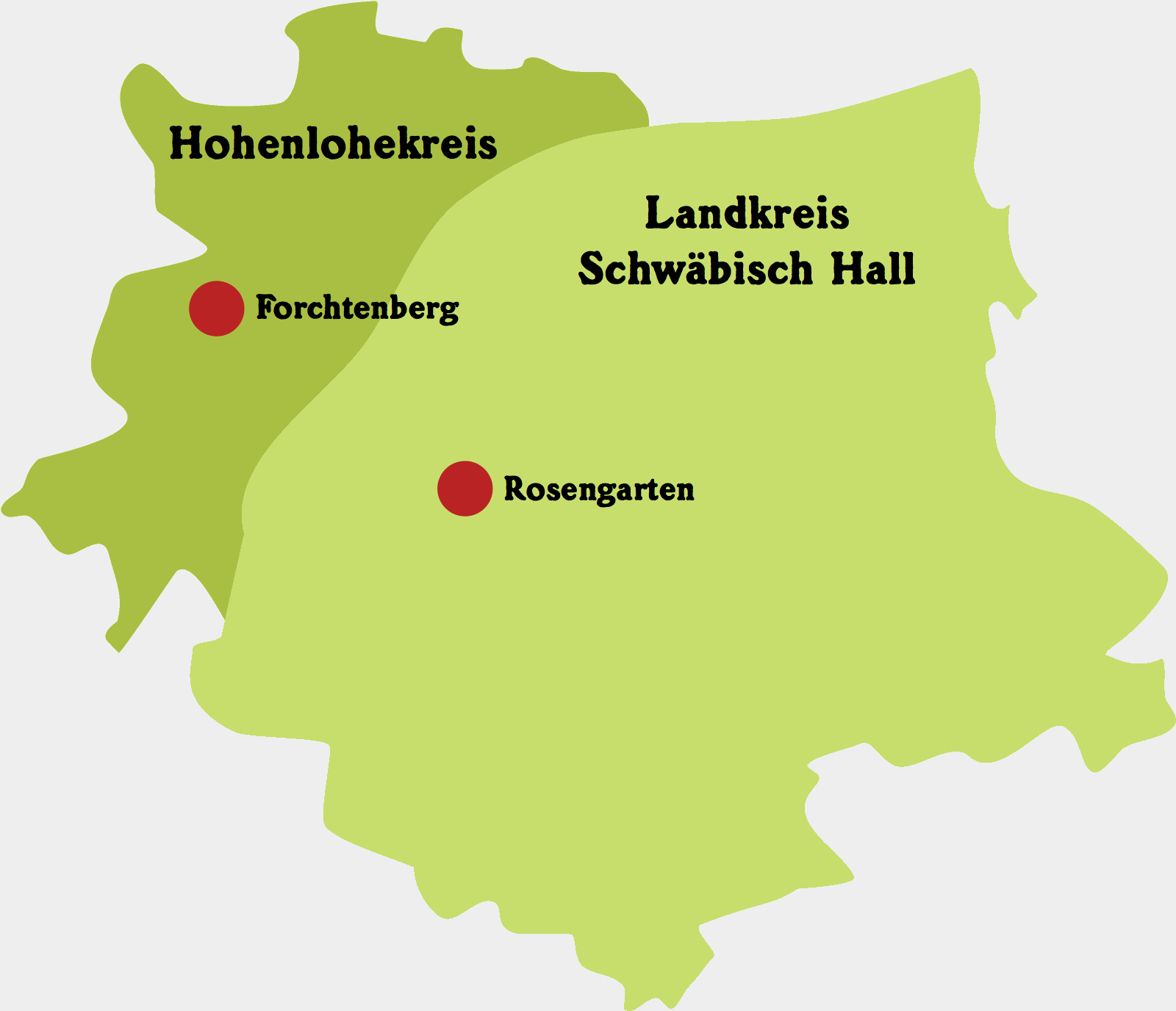 Karte von Hohenlohe und Schwäbisch Hall